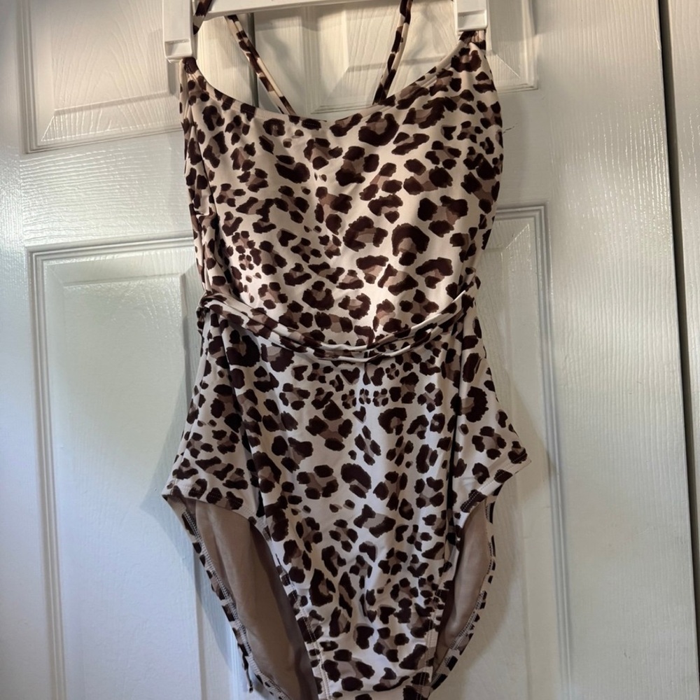 Leopard Print One-Piece Swimsuit